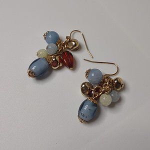 Pretty Multi Color Glass Bead Dangle Earrings